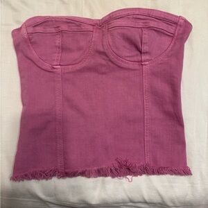 Superdown Pink Corset Top